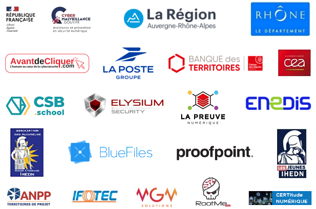 Partenaires & Soutiens CyberCercle Auvergne-Rhône-Alpes - janvier 2024