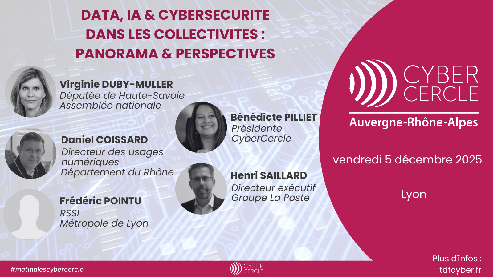 Matinale CyberCercle AURA - 5 décembre 2025