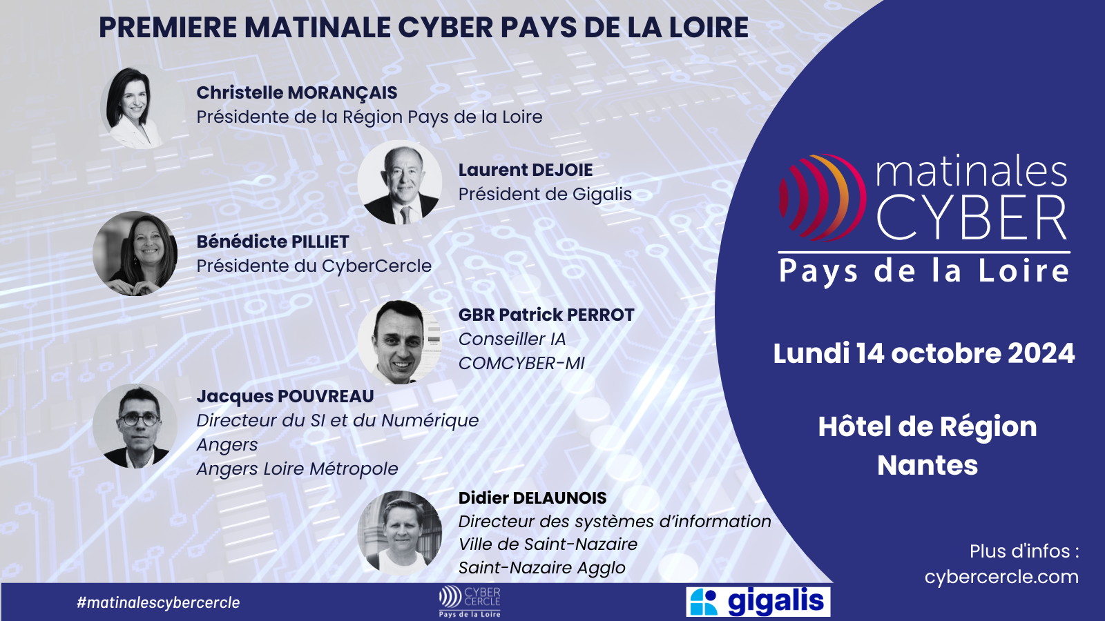 Matinale Cyber Pays de la Loire - 14 octobre 2024